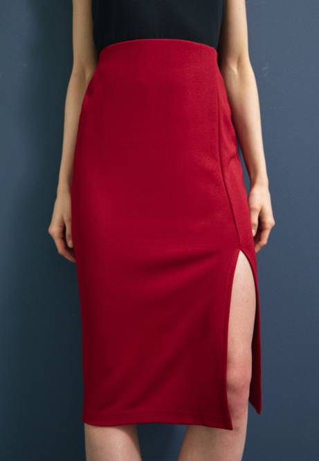 Bleistiftrock dunkelrot Anna Field V0FT806 Frauen