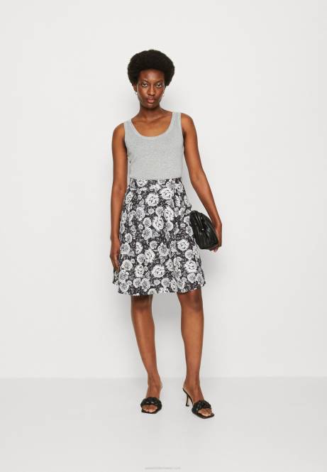 Faltenrock schwarz/weiß Anna Field V0FT777 Frauen