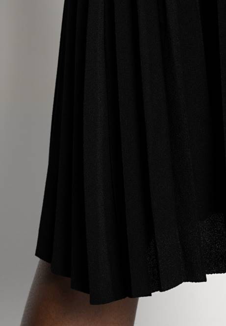 Plissee-A-Linien-Minirock, A-Linien-Rock, Schwarz Anna Field V0FT776 Frauen