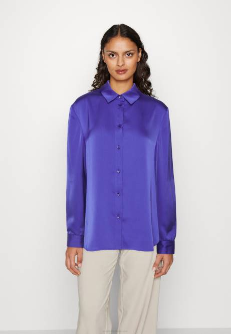 Button-Down-Bluse dunkelblau Anna Field V0FT674 Frauen