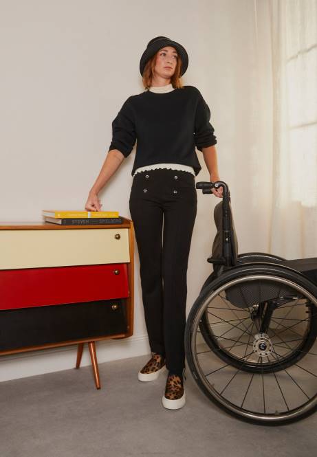 Hose schwarz Anna Field V0FT639 Frauen