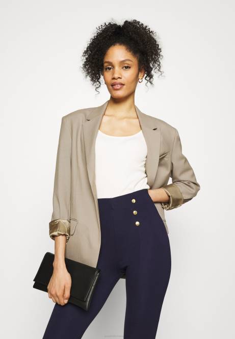 Punto-Leggings mit Knopfdetail, dunkelblaue Leggings-Hose Anna Field V0FT654 Frauen