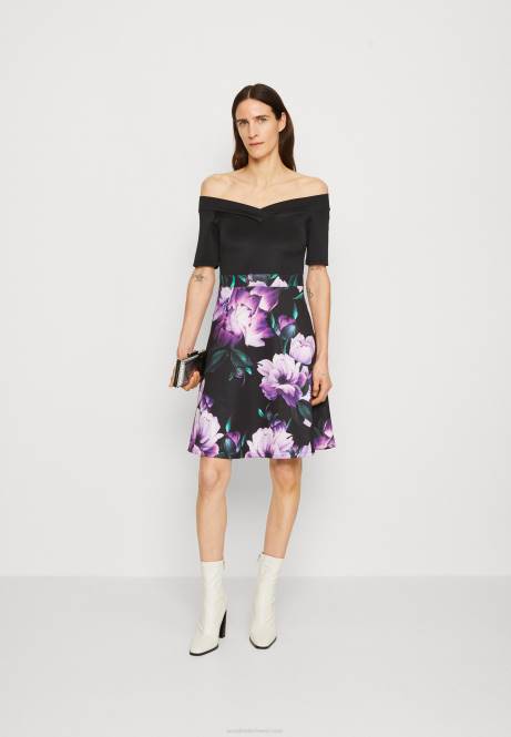 Cocktailkleid Partykleid schwarz/lila Anna Field V0FT71 Frauen