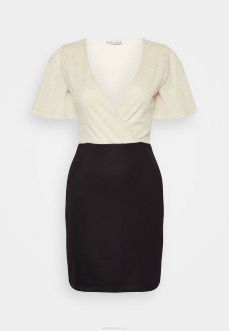 Etuikleid gold/schwarz Anna Field V0FT206 Frauen