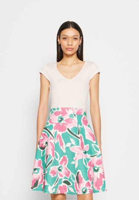 Jeanskleid weiß/grün/rosa Anna Field V0FT68 Frauen