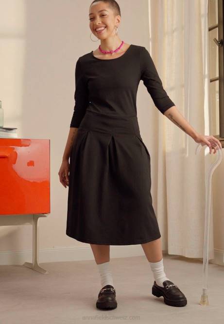 Jerseykleid schwarz Anna Field V0FT181 Frauen