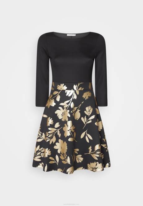 Jerseykleid schwarz gold Anna Field V0FT186 Frauen