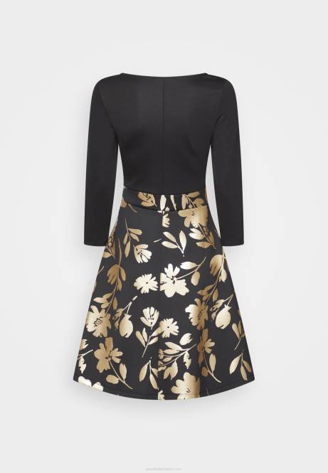Jerseykleid schwarz gold Anna Field V0FT186 Frauen