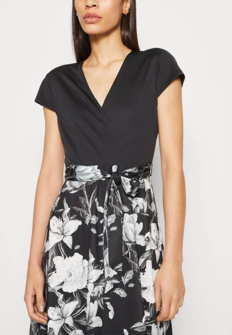 Jerseykleid schwarz/grau/weiß Anna Field V0FT156 Frauen