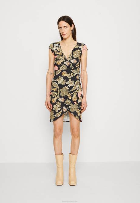 Jerseykleid schwarz/mehrfarbig Anna Field V0FT189 Frauen