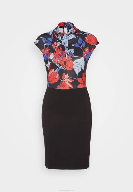 Jerseykleid schwarz/rot/blau Anna Field V0FT184 Frauen