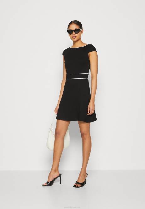 Jerseykleid schwarz/weiß Anna Field V0FT113 Frauen