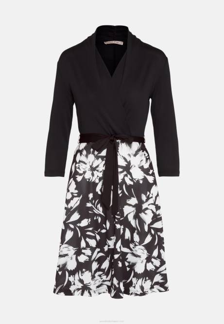 Jerseykleid schwarz/weiß Anna Field V0FT130 Frauen