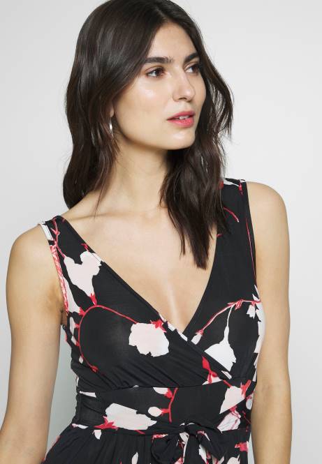 Maxikleid schwarz/rosa Anna Field V0FT143 Frauen