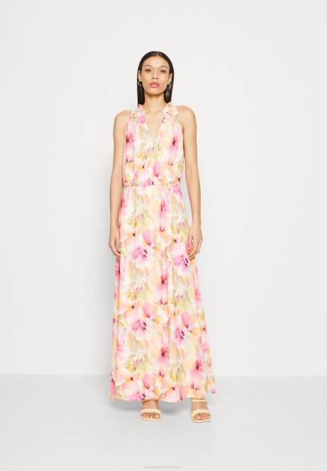 Maxikleid weiß/rosa Anna Field V0FT223 Frauen