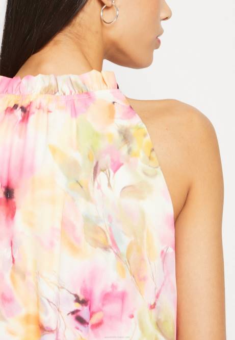 Maxikleid weiß/rosa Anna Field V0FT223 Frauen