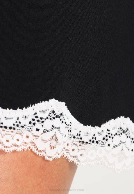 Heidi Langarm Viskose Nachthemd Nachthemd schwarz Anna Field V0FT1039 Frauen