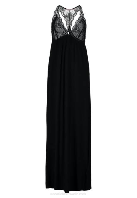 Langes Nachthemd aus Viskose in Schwarz Anna Field V0FT1057 Frauen