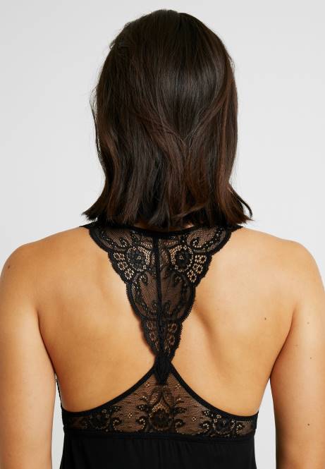 Langes Nachthemd aus Viskose in Schwarz Anna Field V0FT1057 Frauen