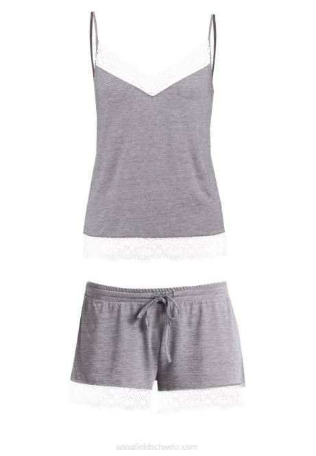 Set Pyjama-Set gebrochenes Weiß/Dunkelblau Anna Field V0FT1060 Frauen