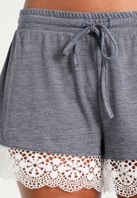 Set Pyjama-Set gebrochenes Weiß/Dunkelblau Anna Field V0FT1060 Frauen