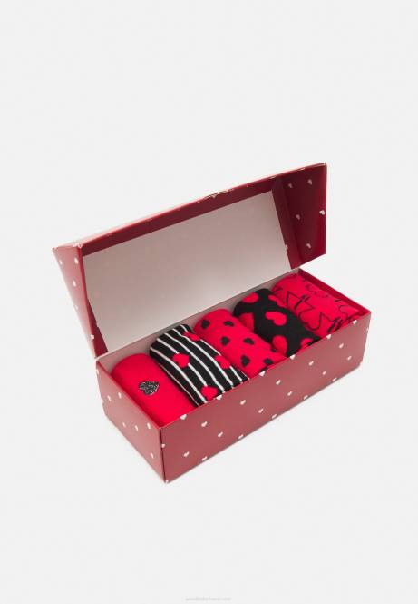 5er-Pack Socken rot/schwarz Anna Field V0FT1151 Frauen