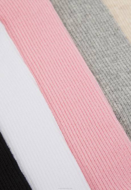 5er-Pack Socken schwarz/weiß/grau Anna Field V0FT1127 Frauen