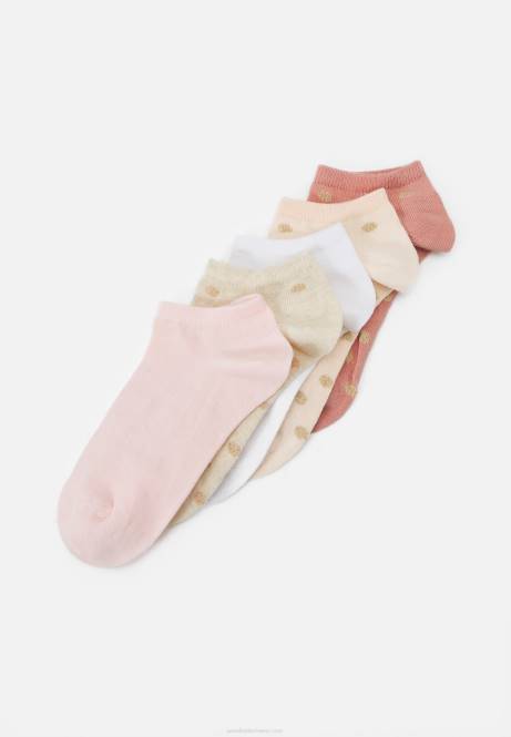 5er-Pack Socken weiß/beige/rosa Anna Field V0FT1136 Frauen