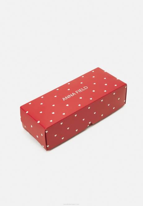 5er-Pack Socken weiß/rot Anna Field V0FT1130 Frauen