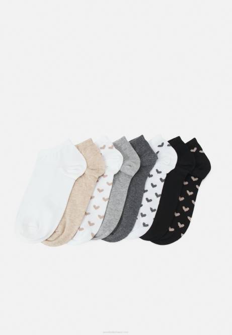 8er-Pack Socken weiß/grau Anna Field V0FT1134 Frauen