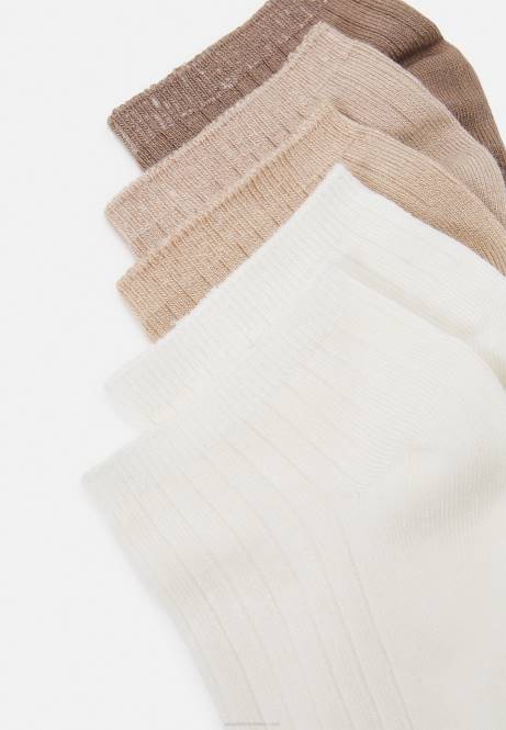 Weiche, gerippte Sneakersocken im 5er-Pack Beige Anna Field V0FT1118 Frauen