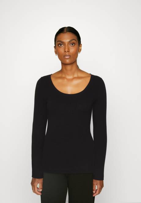 Pullover mit Knopfdetail in Schwarz Anna Field V0FT848 Frauen