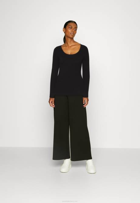 Pullover mit Knopfdetail in Schwarz Anna Field V0FT848 Frauen