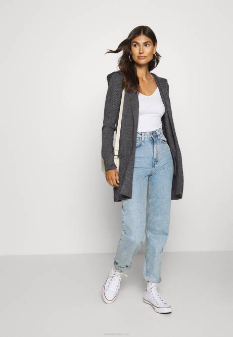 Strickjacke dunkelgrau meliert Anna Field V0FT823 Frauen