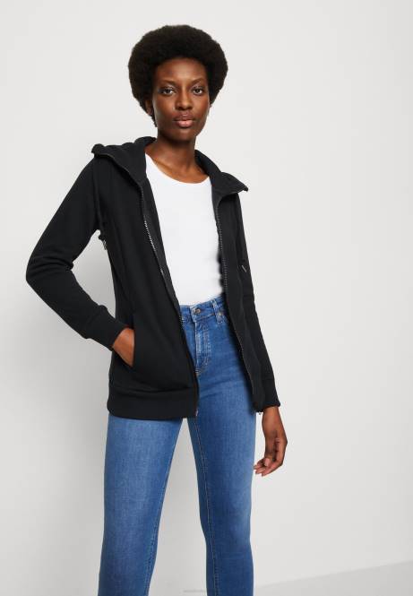 Sweatshirt mit Reißverschluss in Schwarz Anna Field V0FT770 Frauen