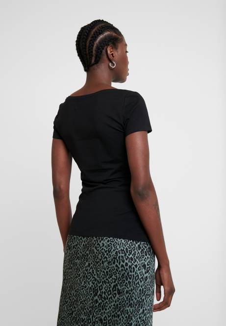 2er-Pack Basic-T-Shirts in Schwarz Anna Field V0FT318 Frauen