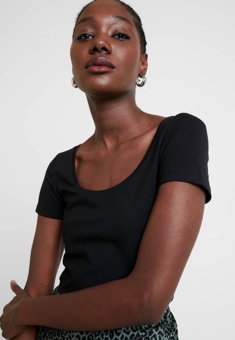 2er-Pack Basic-T-Shirts in Schwarz Anna Field V0FT318 Frauen