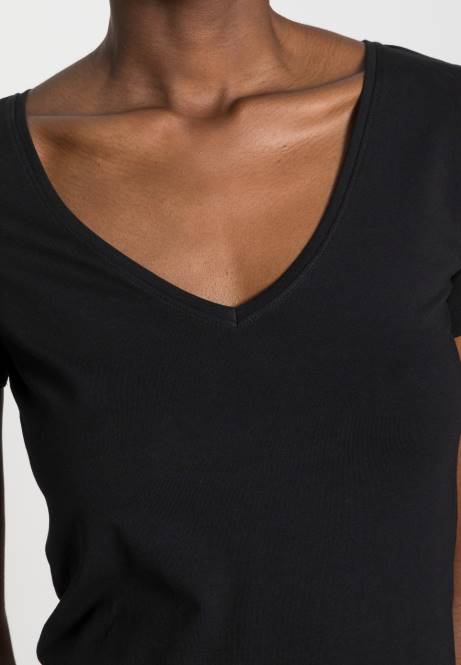 2er-Pack Basic-T-Shirts in Schwarz Anna Field V0FT354 Frauen