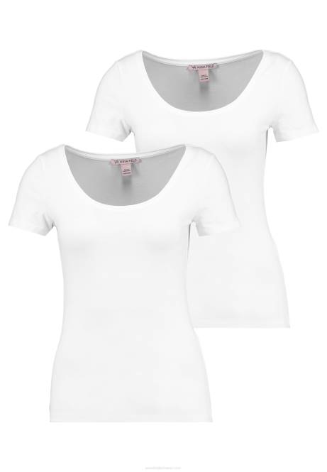 2er-Pack Basic-T-Shirts weiß Anna Field V0FT306 Frauen