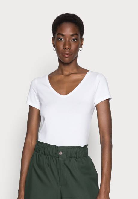 2er-Pack Basic-T-Shirts weiß/schwarz Anna Field V0FT300 Frauen