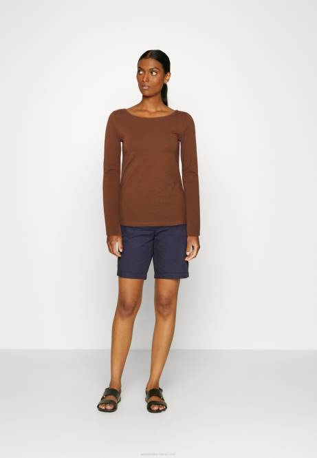 2er-Pack Langarm-Tops braun/weiß Anna Field V0FT584 Frauen