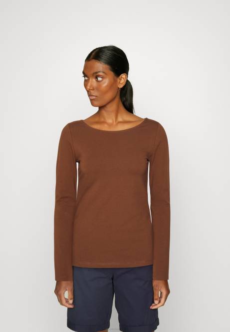 2er-Pack Langarm-Tops braun/weiß Anna Field V0FT584 Frauen