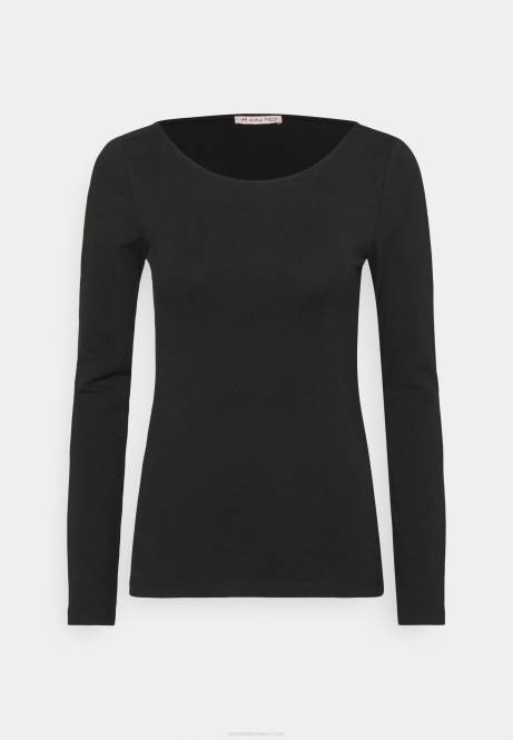 2er-Pack Langarm-Tops in Schwarz/Grau meliert Anna Field V0FT525 Frauen