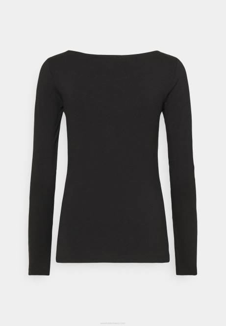 2er-Pack Langarm-Tops in Schwarz/Grau meliert Anna Field V0FT525 Frauen