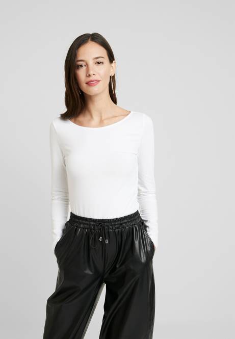 2er-Pack Langarm-Tops schwarz/weiß Anna Field V0FT550 Frauen