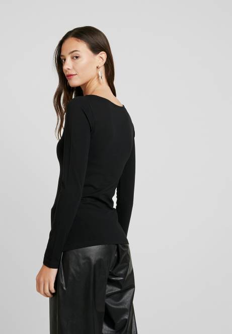 2er-Pack Langarm-Tops schwarz/weiß Anna Field V0FT550 Frauen