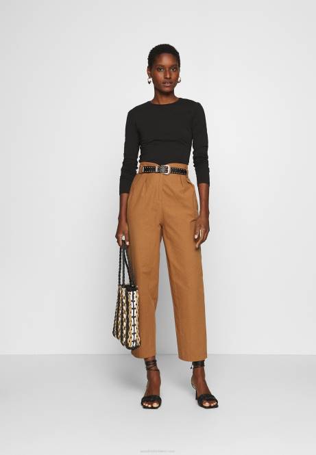 2er-Pack Langarm-Tops weiß/schwarz Anna Field V0FT515 Frauen