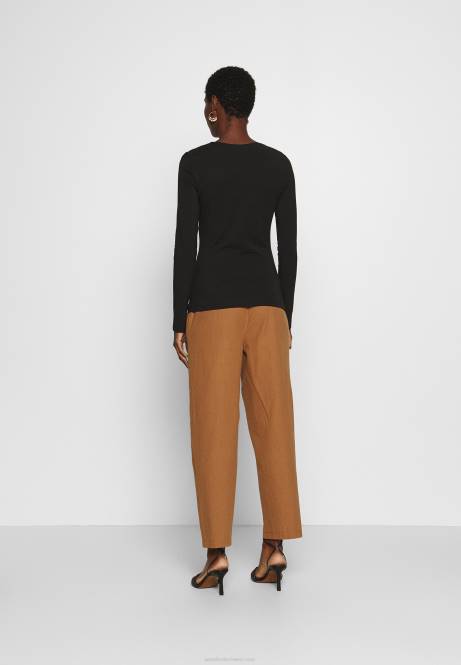 2er-Pack Langarm-Tops weiß/schwarz Anna Field V0FT515 Frauen