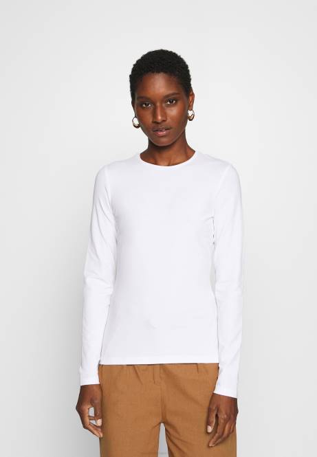 2er-Pack Langarm-Tops weiß/schwarz Anna Field V0FT515 Frauen