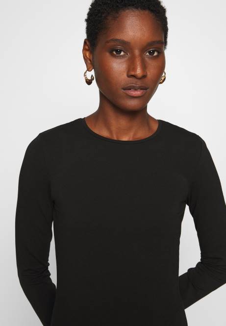 2er-Pack Langarm-Tops weiß/schwarz Anna Field V0FT515 Frauen